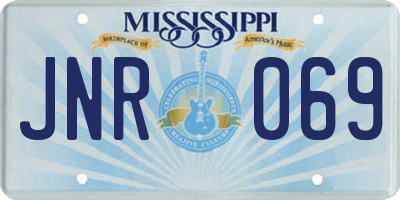 MS license plate JNR069
