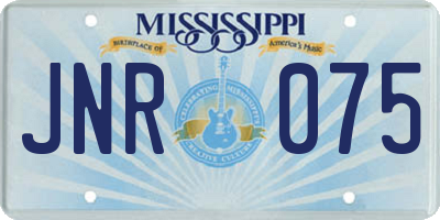 MS license plate JNR075