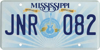 MS license plate JNR082