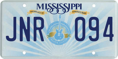 MS license plate JNR094