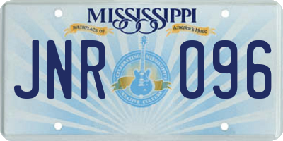 MS license plate JNR096