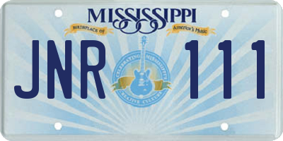 MS license plate JNR111
