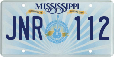 MS license plate JNR112