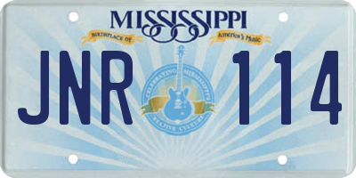 MS license plate JNR114