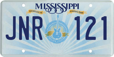 MS license plate JNR121
