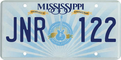 MS license plate JNR122