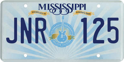 MS license plate JNR125