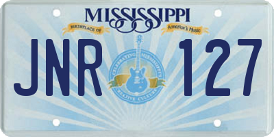 MS license plate JNR127