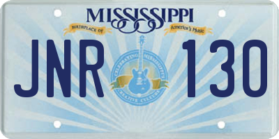 MS license plate JNR130