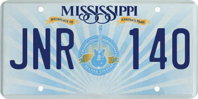 MS license plate JNR140
