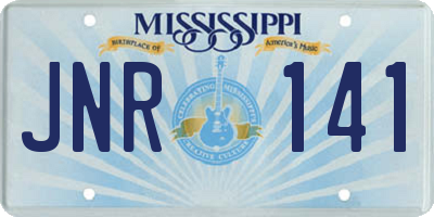 MS license plate JNR141