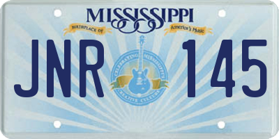 MS license plate JNR145