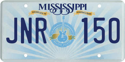 MS license plate JNR150