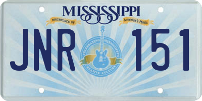 MS license plate JNR151