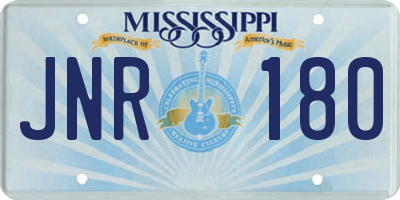 MS license plate JNR180