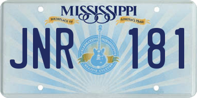 MS license plate JNR181