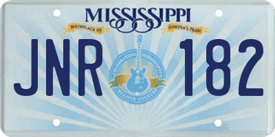 MS license plate JNR182