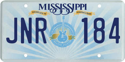 MS license plate JNR184
