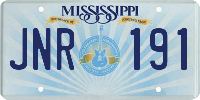 MS license plate JNR191