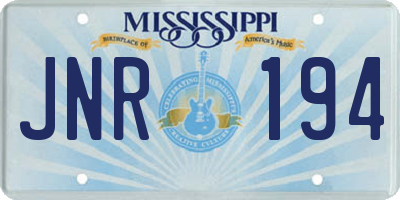 MS license plate JNR194
