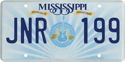 MS license plate JNR199