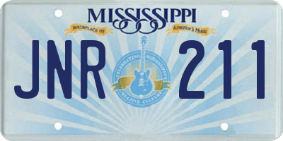 MS license plate JNR211
