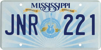 MS license plate JNR221