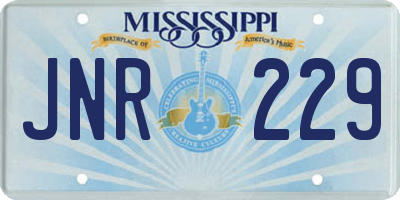 MS license plate JNR229