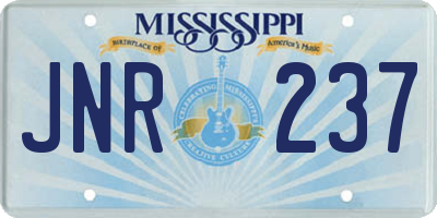 MS license plate JNR237