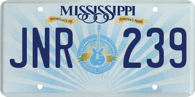 MS license plate JNR239