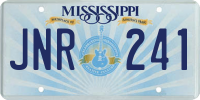 MS license plate JNR241