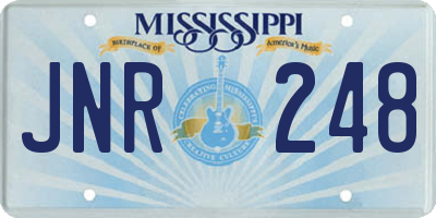 MS license plate JNR248