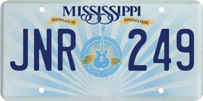 MS license plate JNR249