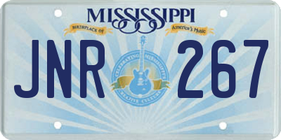 MS license plate JNR267