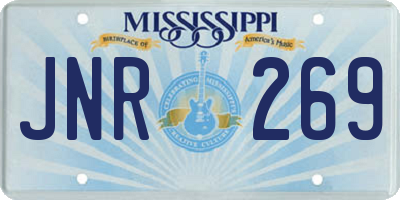 MS license plate JNR269