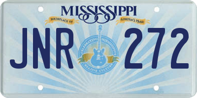 MS license plate JNR272