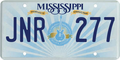 MS license plate JNR277