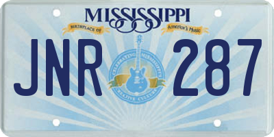MS license plate JNR287