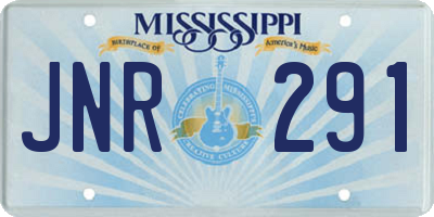 MS license plate JNR291