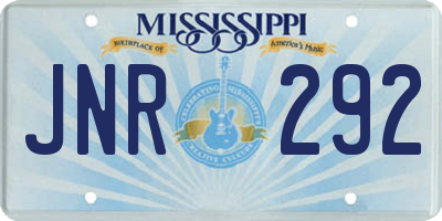 MS license plate JNR292