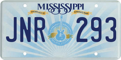 MS license plate JNR293