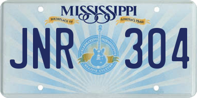 MS license plate JNR304