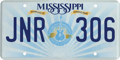 MS license plate JNR306