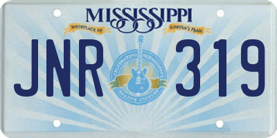 MS license plate JNR319