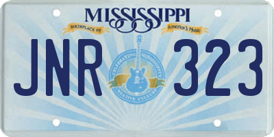 MS license plate JNR323