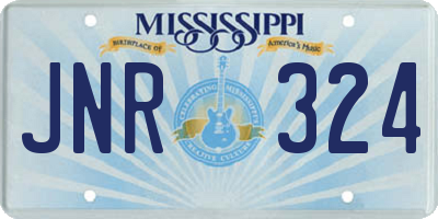 MS license plate JNR324