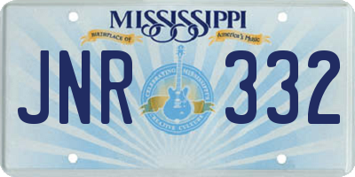 MS license plate JNR332