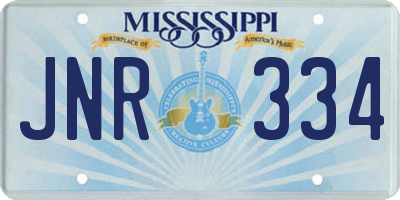 MS license plate JNR334