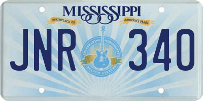 MS license plate JNR340