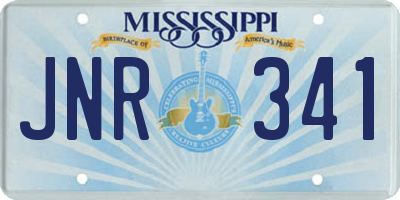 MS license plate JNR341